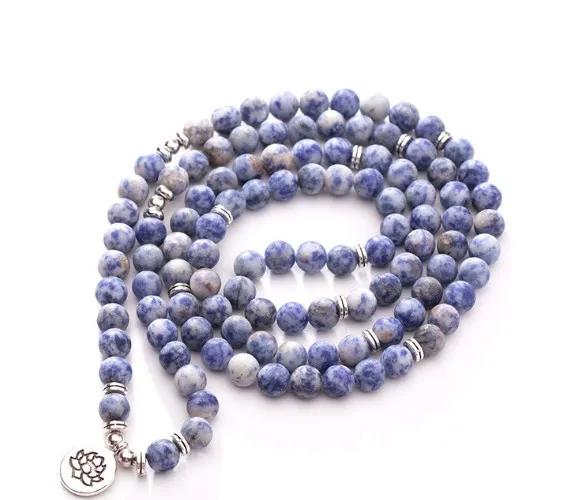 108 beads 8mm elastic adjustable Lotus life tree Buddha OM eye Chakra Reiki agate Onyx Yoga Bracelet necklace utu4d