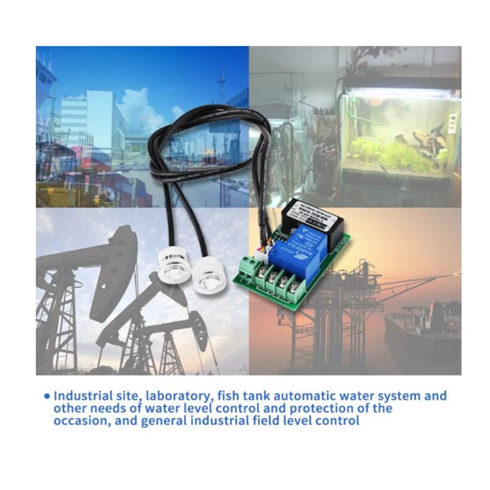 Taidacent Infared Liquid Float Dual Level Alarm Control Switch Water Tank Level Switch Sensor Water Level Relay Switch