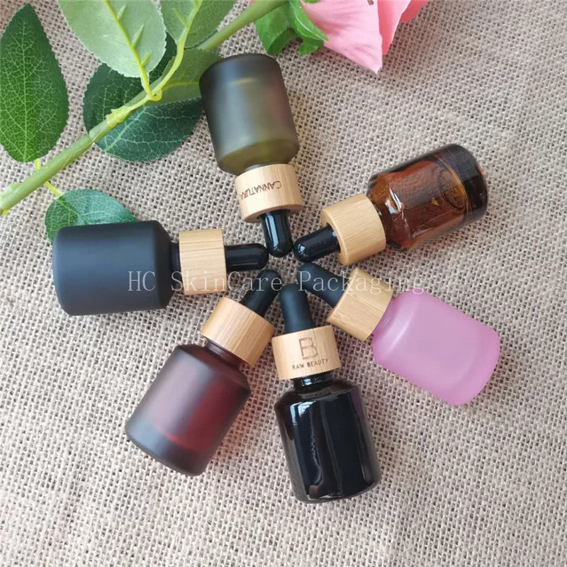 

15ml/30ml Amber Dropper Mini Glass Bottle Essential Oil Display Vial , Small Serum Perfume Brown Sample Container