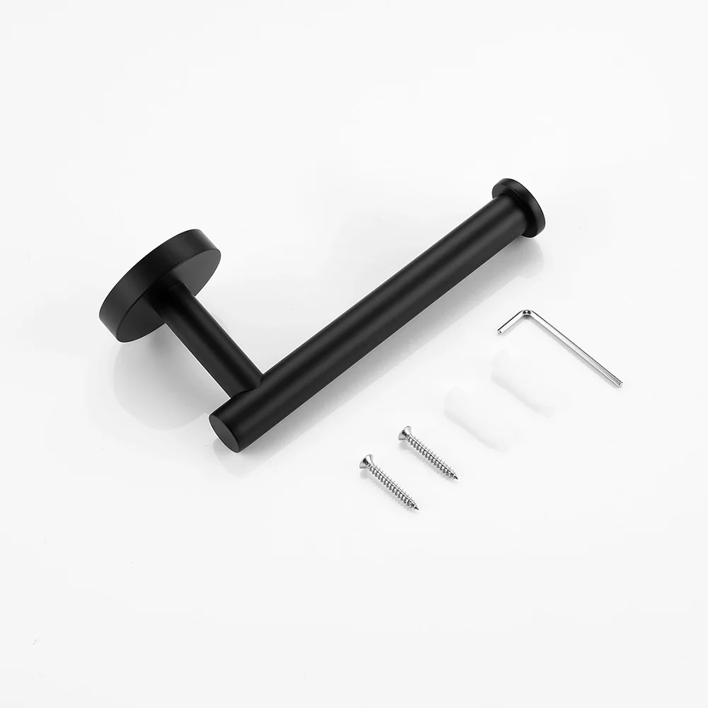 Badkamer Accessoires 304 Rvs Toiletrolhouder Eenvoudige Ronde Papier Rack Wall Mounted Toilet Toiletpapier Haak