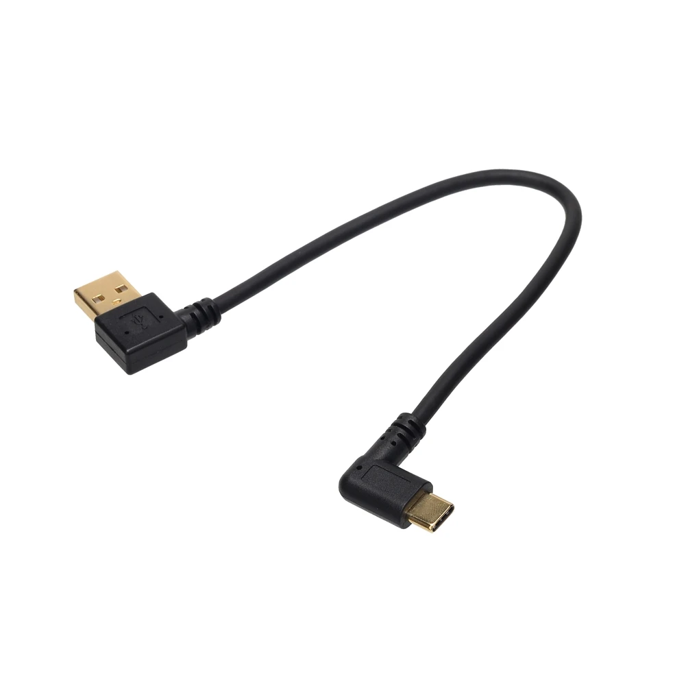 25cm usb para tipo c cabo de carregamento curto cotovelo 90 graus usb c micro cabo usb 2.4a cabo de carregamento rápido para samsung huawei xiaomi