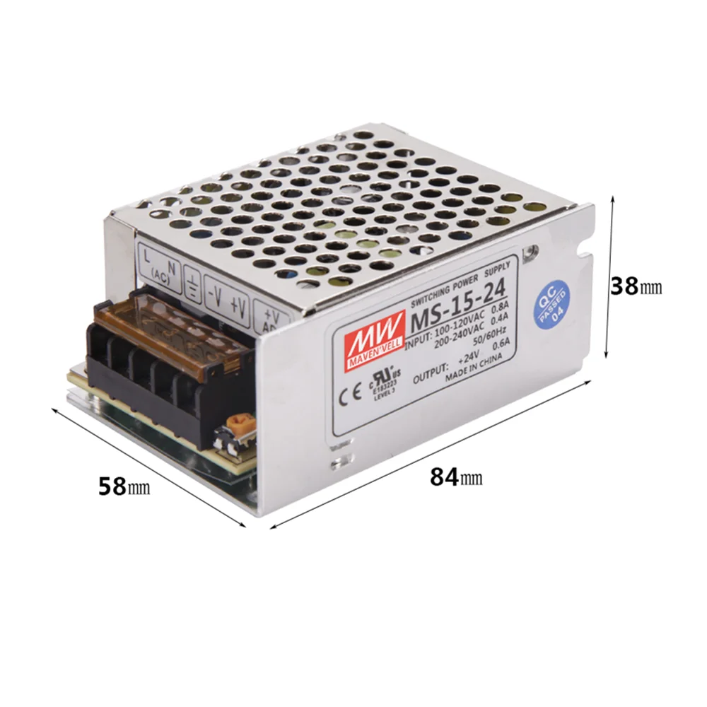 15W Small Power Single Switching PowerSupply  MS-15W- 5V 12V 15V 24V  Source Adapter For Led Strip