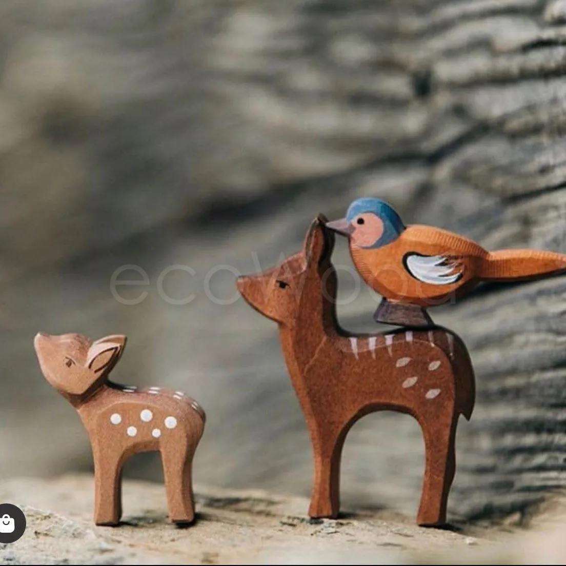 Bear Deer Animal Kids Wooden Toys Buiding Blocks Stacking Castle Games Handcarft Montessori Early Education Toy