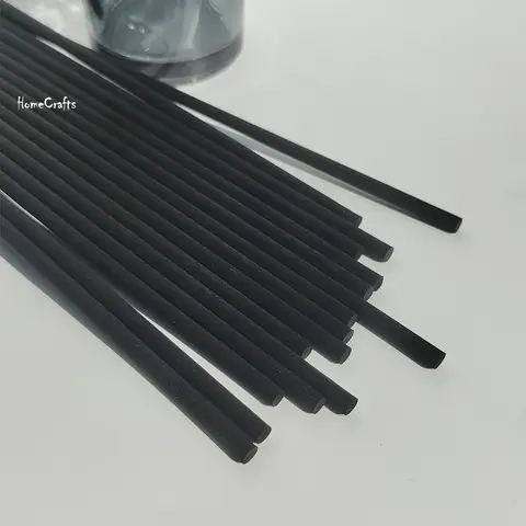 5mm x 25cm 아로마 디퓨저 교체 블랙 섬유 리드 스틱 공기 청정기 아로마 디퓨저 등나무 스틱 리필 스틱