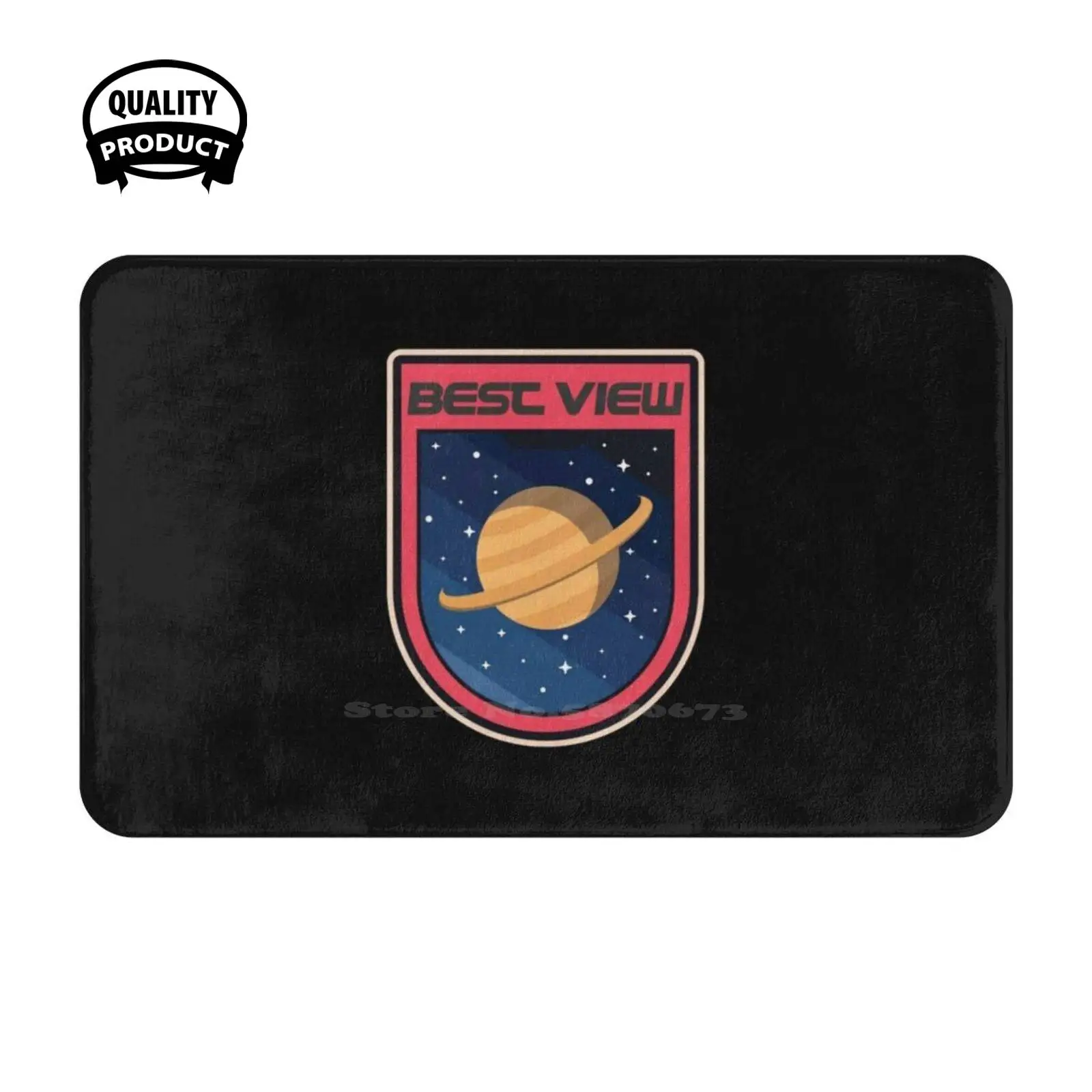 Best View Soft Cushion Home Carpet Door Mat Car Rug Astronaut Galaxy Moon Selenophile Planet Telescope Fantastic Rocket