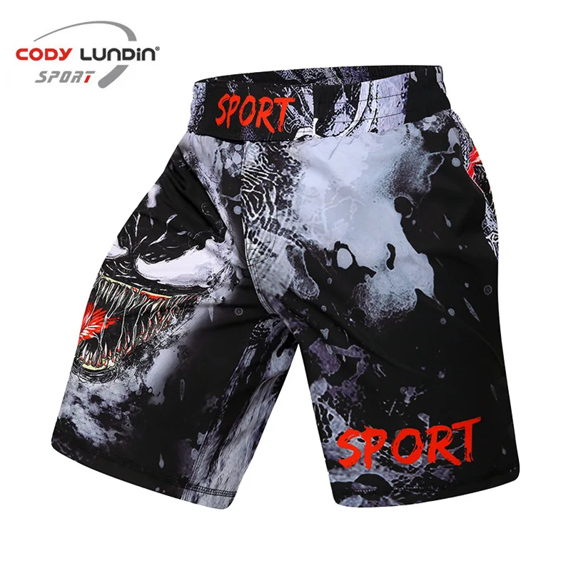 MMA t-shirty + spodenki Muay Thai zestawy Bjj Rashguard dla mężczyzn szorty Mma Kickboxing boks ubrania kompresja jiu jitsu gi T-shirt