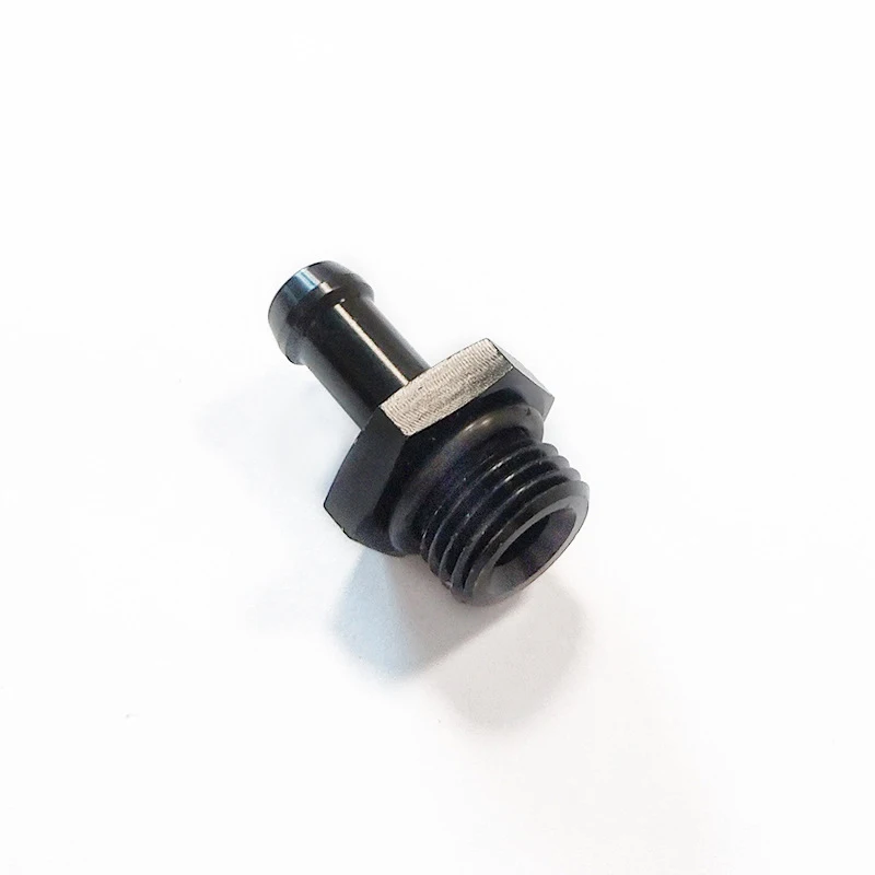 Black Aluminum AN6 ORB 5/16 Hose Barb Connector for Fuel Pump Fuel Pressure Connector Fitting