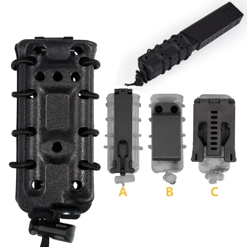 Tactical 9MM Scorpion Pistol Mag Pouch 45APC Fast Mag Molle Clip Airsoft Magazine Carrier Holster Hunting Accessories Vest Bag