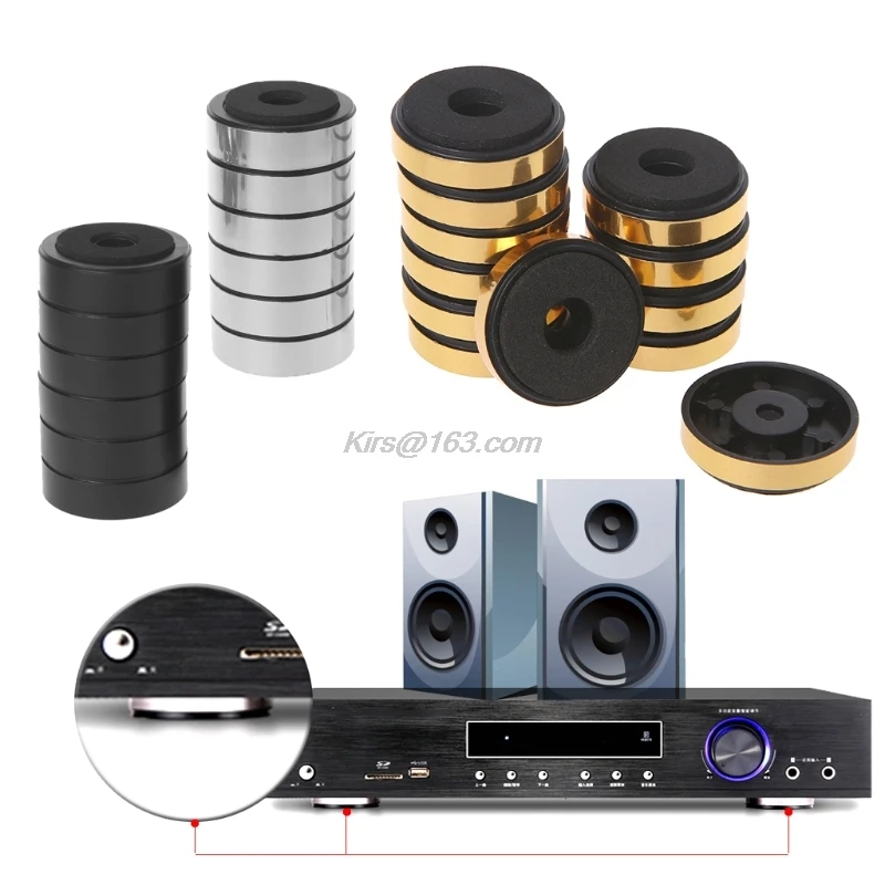 12Pcs/Set Bookshelf Speakers Shock Absorption Damping For Audio Stereo Speakers Amplifier Feet Pad