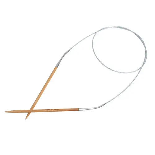 4/4.5/5mm Bamboo Circular Knitting Needles For Stitching Stainless Steel Tube Crochet Hook DIY Craft Sweater Hat Sewing Needles