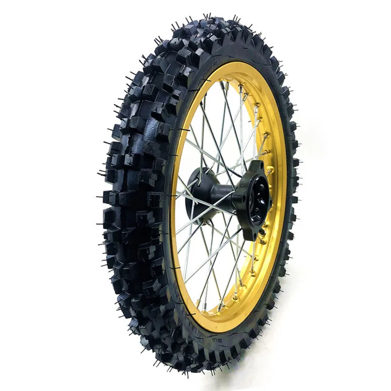 Front 14inch Pit Bike wheels GuangLi 60/100-14 Tyre Aluminum Alloy Rims with 32 holes spoke CRF PRO KLX YZF 110cc