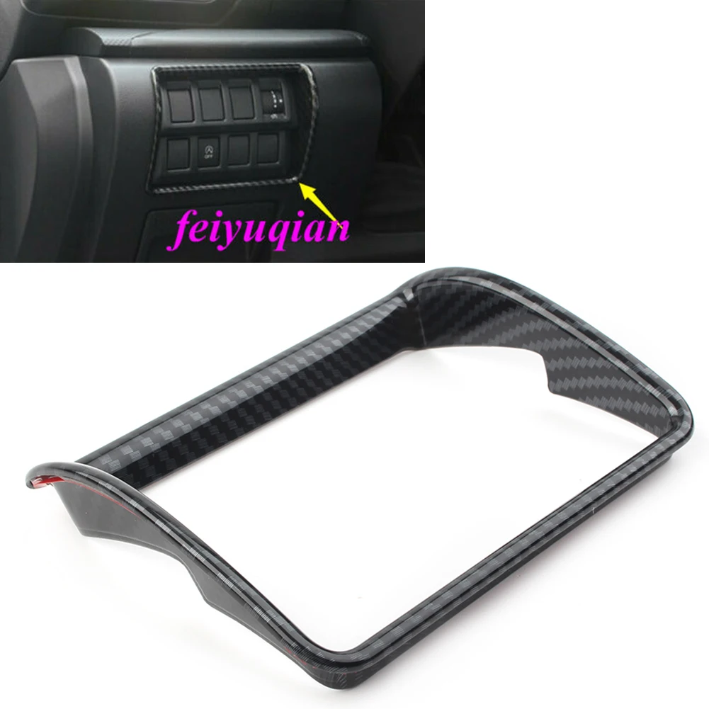 Carbon Fiber ABS Interior Headlight Switch Button Molding Decoration Cover Trim For Subaru Forester 2019-2020 RHD Car Styling