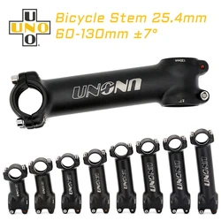 UNO Road Bike Stem 7 Degree Bicycle Stem MTB Power 25.4mm Aluminum BMX Handlebar Riser Bike Parts Bicycle Accessories