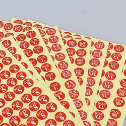 1980pcs/PACK Size stickers 13MM Round apparel XS S M L XL XXL XXXL XXXXL label stickers red color