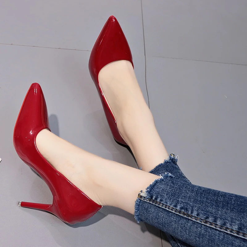 Aphixta 2024 New 10cm Heels Shoes Woman Super High Heel Pumps Women Shoes Official Party Sexy Pumps Leisure Shoes Big Szie 34-45