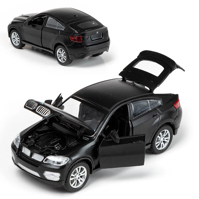 Alloy Diecast Model Car 1:32 for BMW SUV X6 Child Metal Car Toys Pull Back Wheels Kids Birthday Christmas Gifts