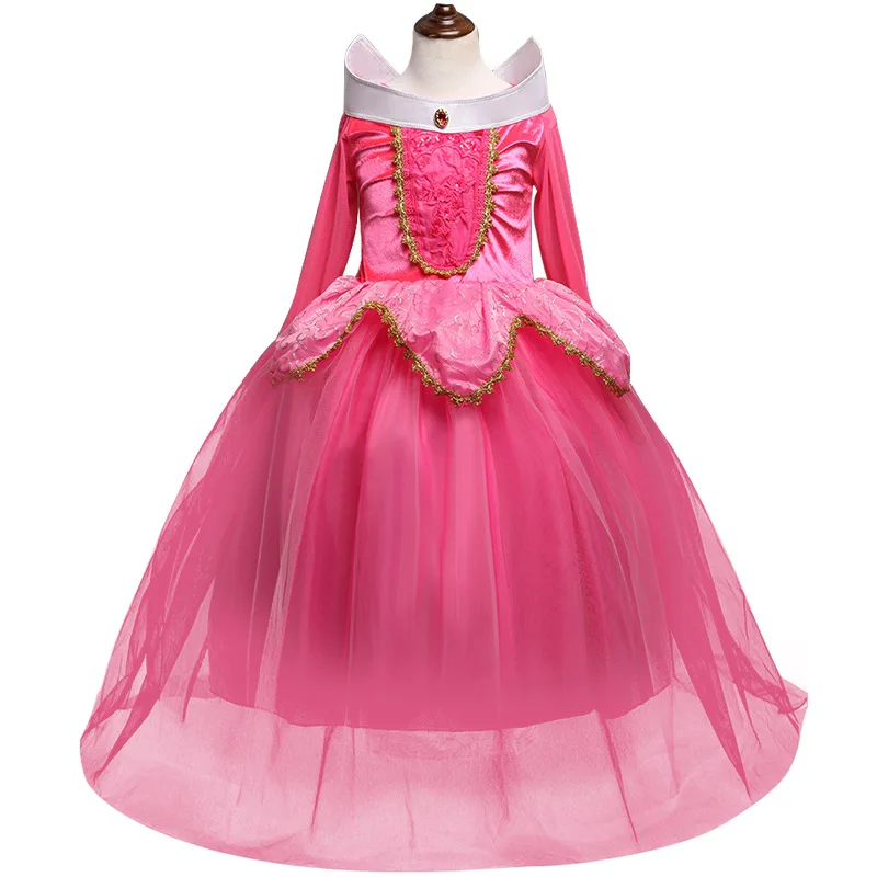 Princess Costume Girl Pink Princess Dress Aurora 3 4 5 6 7 8 9 10 Years