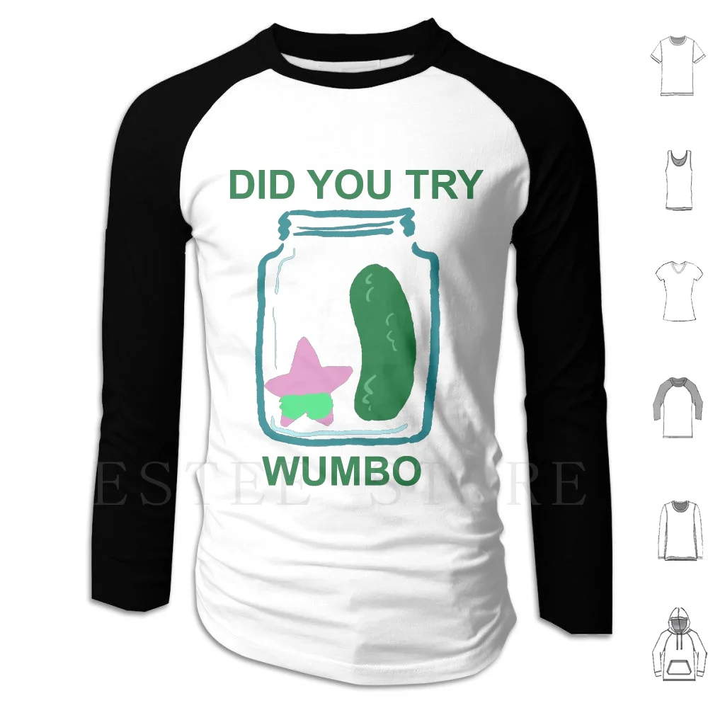 Did You Try Wumbo Hoodies Long Sleeve Wumbo 90s Cartoon Kids Funny Star Pickle Jar Mermaidman Mermaid Mermaid Man
