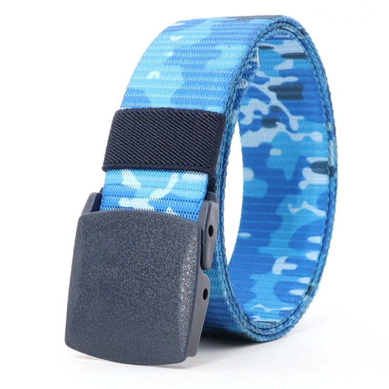 Camouflage Style hypoallergenic belt Men Belt Belts Adjustable Outdoor Waist canvas Belts with Plastic Buckle