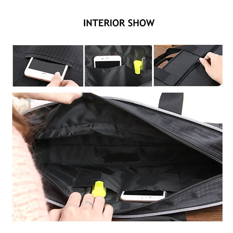 Simple Fashion Business Bag A4 Document Organizer Briefcase Waterproof Portable Office Bag For Men And Women Hand Bag