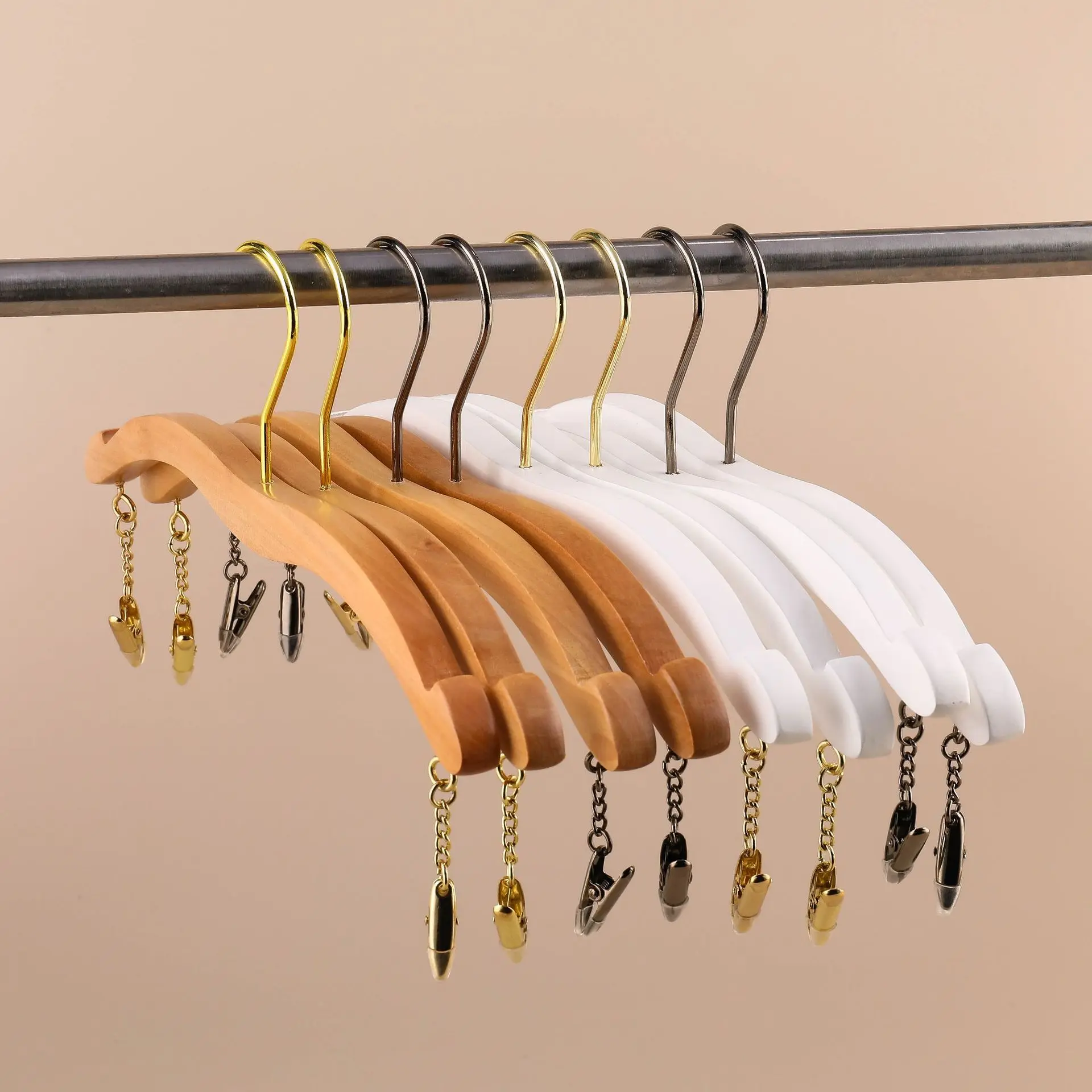 Simple White Plastic Hanger with Clips, Underwear Hanger, Sexy Lingerie Hanger, Hot Sale, 10 Pcs