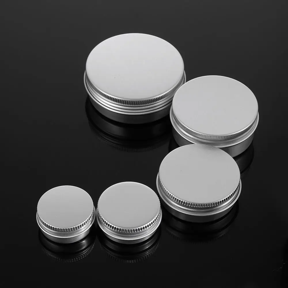 Reusable Upper Screw Sample Canisters Cap Empty Aluminium Bottles Tin Container Cosmetic Pot Jar Makeup Storage