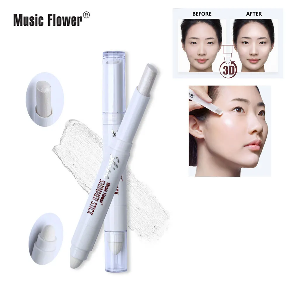 Music Flower Musical V-Face Shades Nasal Shadow Highlighter Bright Stereoscopic Fixation Concealer Makeup Cosmetic