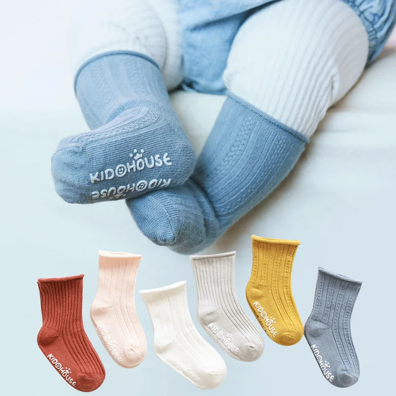 Cotton Baby Socks Candy Color Anti Slip Baby Girl Socks Newborn Baby Boy Socks For 1-3 Years Soft Kids Floor Socks recien nacido