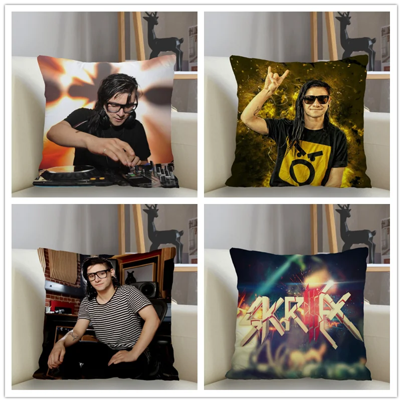 Musife Skrillex Pillowcase Custom Square Pillow Cover Case Zipper Pillowcase 35*35,40*40,45*45cm Drop Shipping