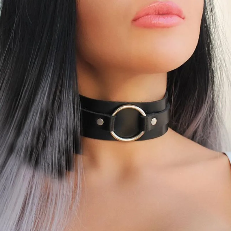 Women Bdsm Erotic collar Neck Leather necklace Belt Harness Sexy Bondage Collar Choker Erotic Goth Pole Dance Club Accessories