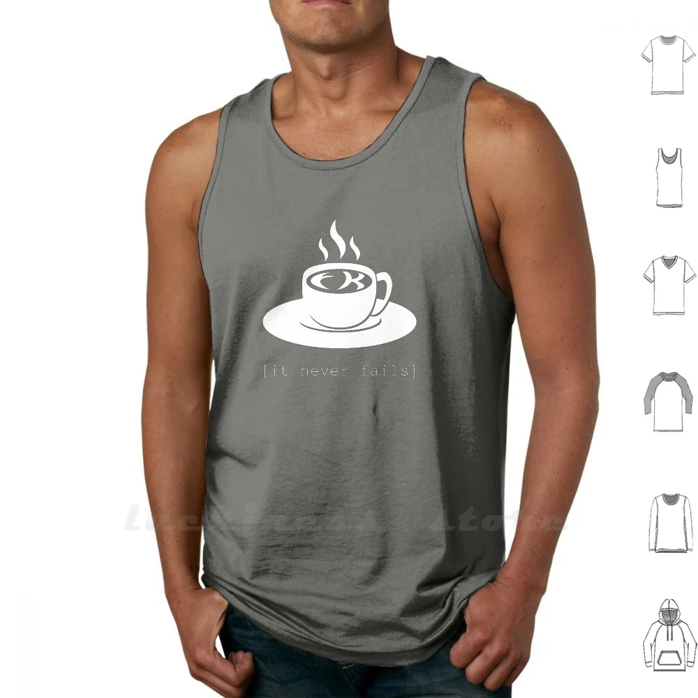 Fk In The Coffee. It Never Fails. [ Deadly Premonition , Dark Shirt ] Sleeveless Tank Top Vest Cotton Deadly Premonition Horror