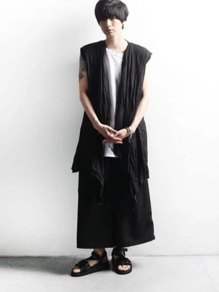 Men's Wide-Leg Pants Spring/Summer New Casual Fashion Super Loose Large Size Leisure Wide-Leg Pants Nine Minutes