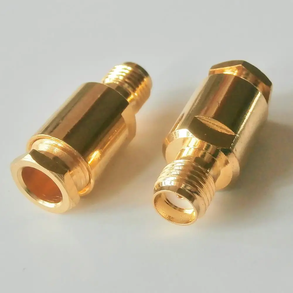 

10X Pcs High-quality RF Connector SMA Female plug Clamp Solder for RG58 RG142 RG223 RG400 LMR195 Cable Coax Brass GOLD Plated