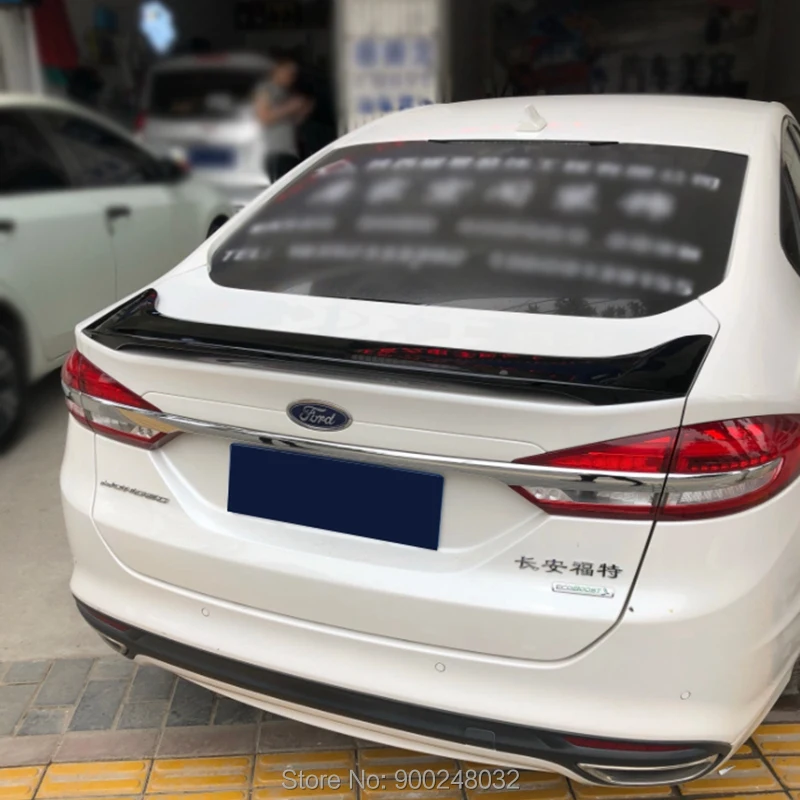 For Ford Mondeo Spoiler 2013-2019 ABS Plastic Color Rear Roof Spoiler Wing Trunk Lip Boot Cover Car Styling