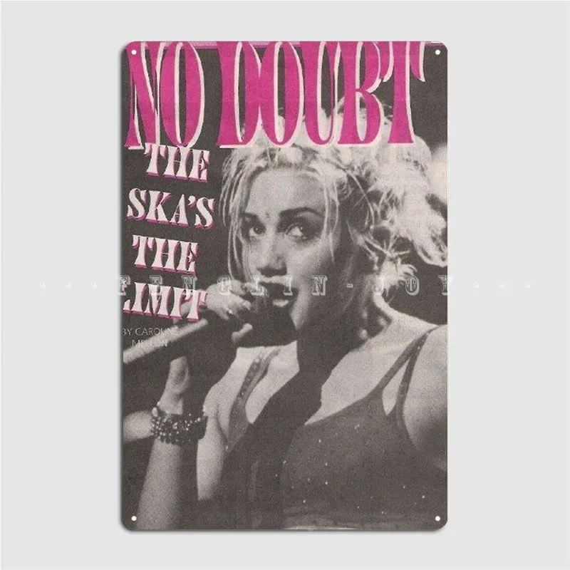 No Doubt Gwen Stefani 90s Metal Plaque Poster Cinema Kitchen Garage Club Decoration Wall Decor Tin Sign Poster