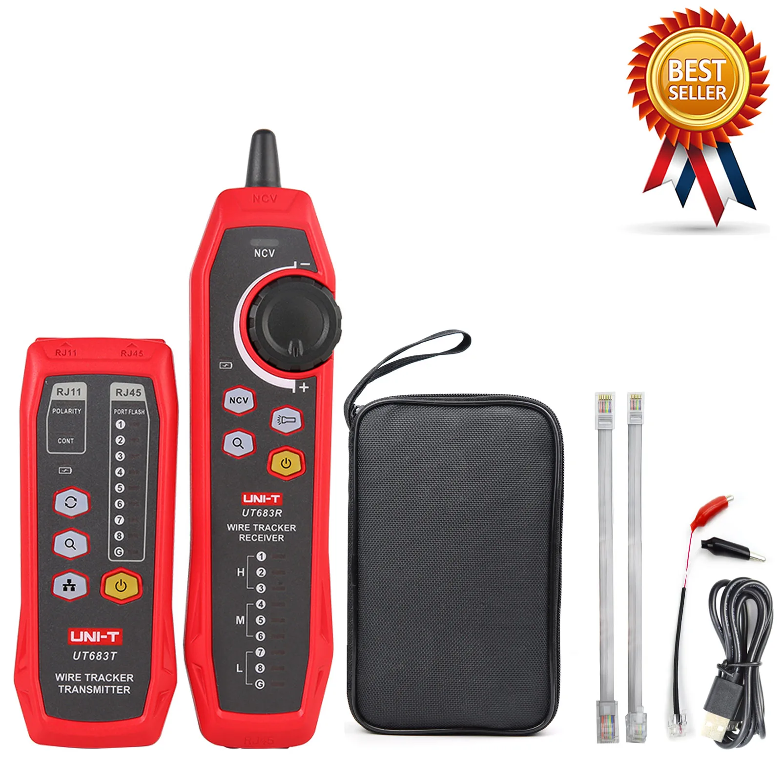 Uni-t-intelligent Network Line Finder Emparelhamento Anti-interferência Patrol Line Checker sem Ruído sem Suporte Tensão dc 60v Ut683kit