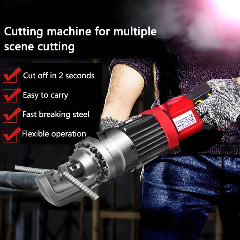 

RC-16A/ RC-16B Electric Steel Bar Cutter Portable Automatic Steel Bar Cutting Machine 4-16MM Rebar Cutter