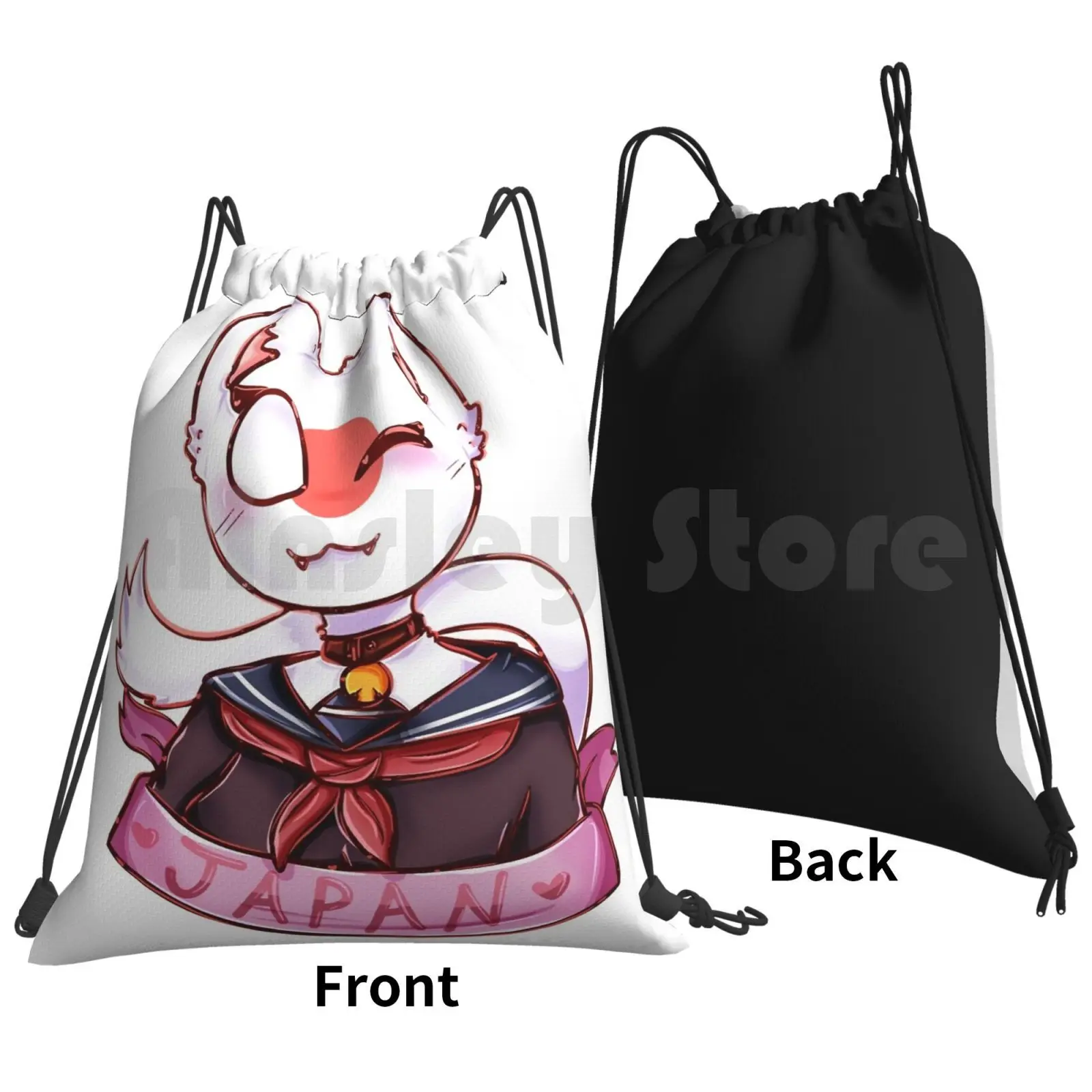 스파클 일본 컨트리휴먼 배낭 드로스트링 백, 승마 등산 체육관 가방