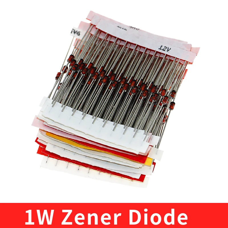 Kit assortito diodo Zener 1W (3V 3.3V 3.6V 5.1V 5.6V 7.5V 10V 12V 13V 15V 16V 18V 20V 22V 24V 30V 33V 39V) set assortimento