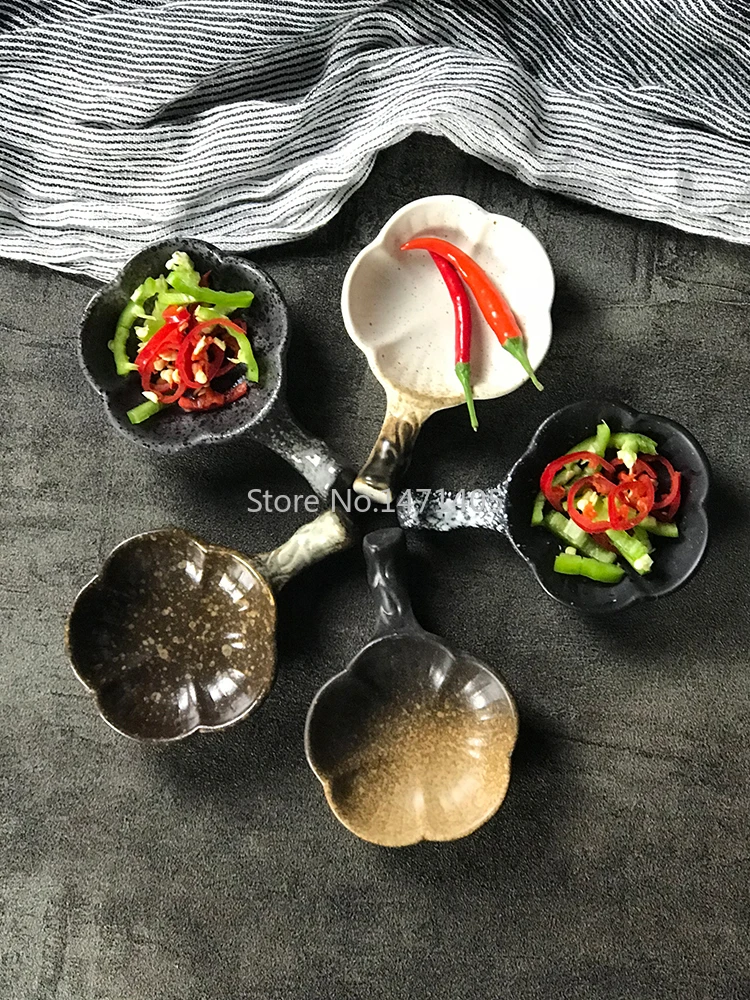 Plato de cerámica para aperitivos, vinagrera creativa para el hogar, japonés, para restaurante