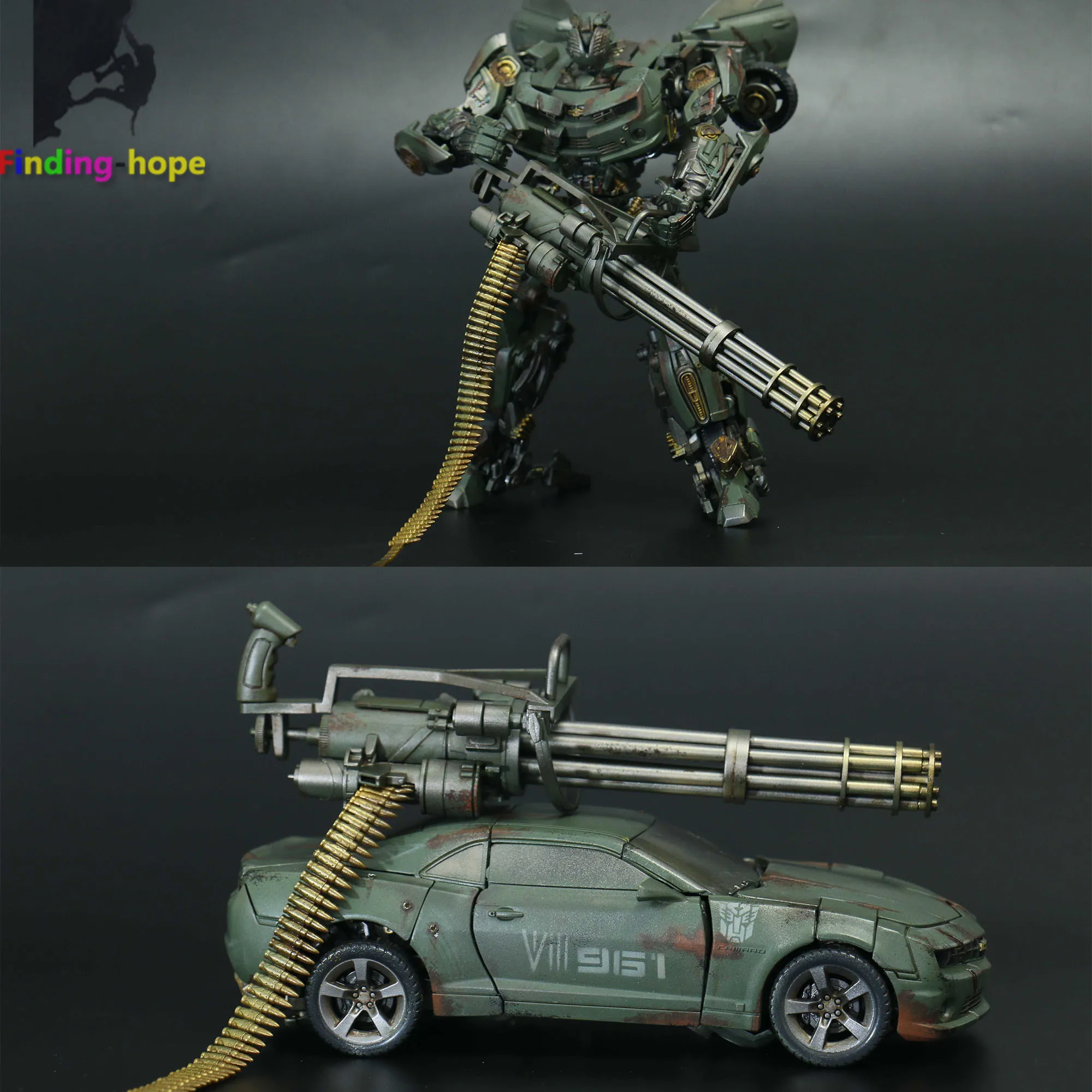 Minipistola M134 a escala 1/6, ametralladora Gatling, modelo de ensamblaje, ejército, TERMINATOR, colecciones, escena, juego de Sandpan