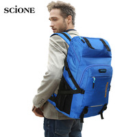 50L Outdoor Camping Backpack Hiking Bag Men Travel Bags Sports Tactical Rucksack Waterproof Climbing Mountaineering Bags XA935WA