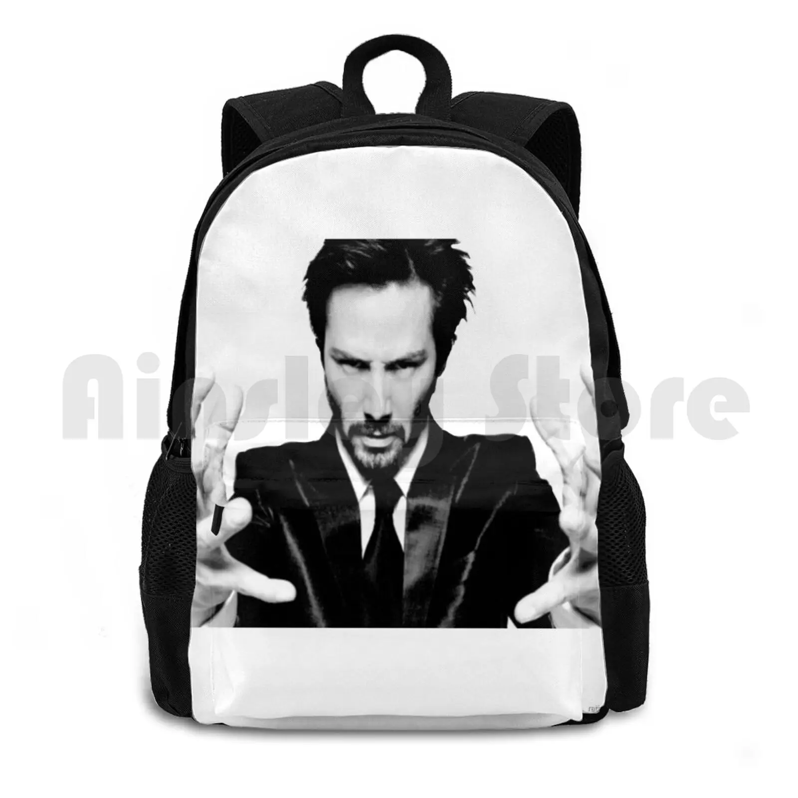 He's Got The Whole World In His Hands Outdoor Hiking Backpack Riding Climbing Sports Bag Keanu Reeves Keanu Intense Keanu