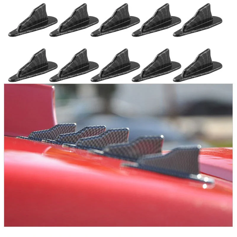 

1Pcs Universal ABS Black Shark Fin Carbon Fiber Shark Fin Tail Fin Spoilers & Wings for Volkswagen Golf Model Car Accessories