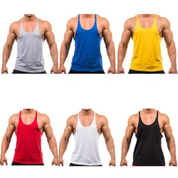 2023 New Style Jogger Gym Singlet Training Bodybuilding Tank Top Vest Shirt Sleeveless Fitness Cotton Shirt For Men Wholesale