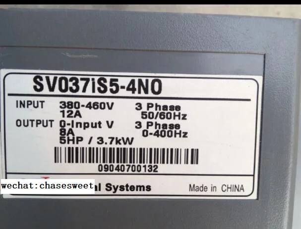 SV037IS5-4N0 3.7KW inverter, used in good condition