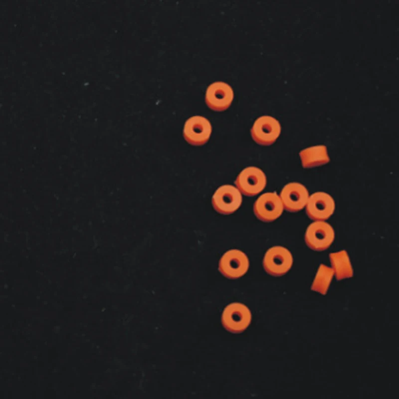 100Pcs New TH.= 3MM X Dia.= 5MM Plastic 2A Soft Orange Shaft Axle Sleeve Aperture 2MM 1.95MM Toy Accessories Tight Distribution