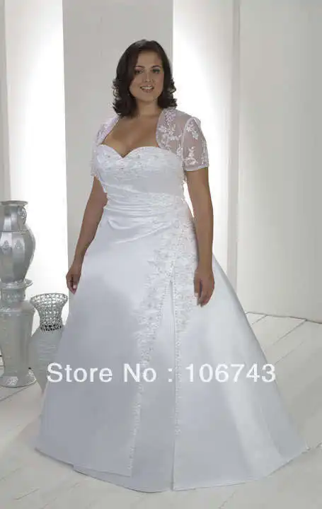 2016 apressado frete grátis novo design vestido de noiva vestido gordo com jaqueta vestido de noiva bola vestidos de casamento personalizados mais tamanho