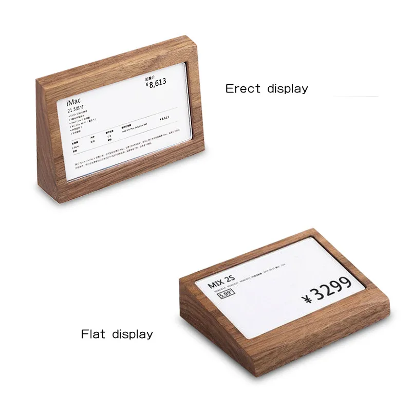 High-quality solid wood label rack, jewelry price display tag, vertical price tag, conference business card display rack