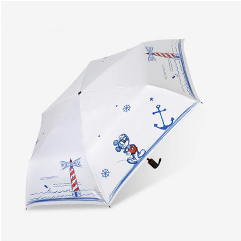 

Disney Mickey mouse Girls Umbrella Folding Three Fold Umbrella Anti-Ultraviolet Sun Umbrella Women Kids Umbrella birthdaty Gift